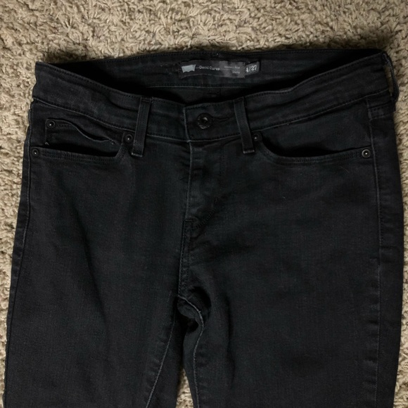 Levi’s Black Denim Modern Rise Skinny Denim Curve - Picture 3 of 6